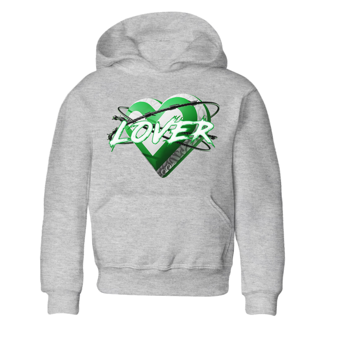 Air Jordan 3 Lucky Green Sneaker Match Tees Heart Lover Streetwear Sneaker Shirt AJ3 Lucky Green Sneaker Release Tees Kids Shirts Heather Grey 2