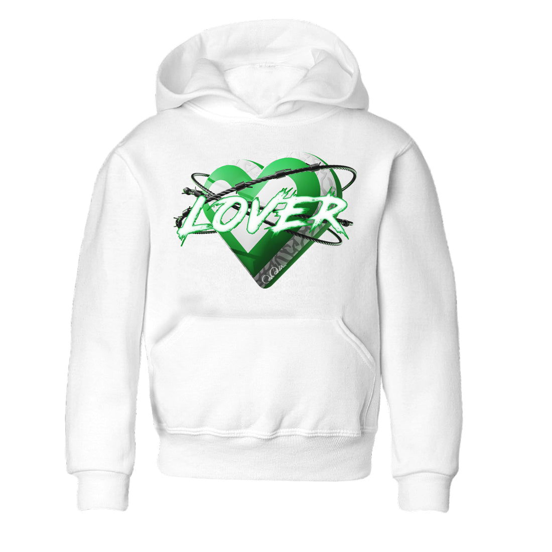 Air Jordan 3 Lucky Green Sneaker Match Tees Heart Lover Streetwear Sneaker Shirt AJ3 Lucky Green Sneaker Release Tees Kids Shirts White 2