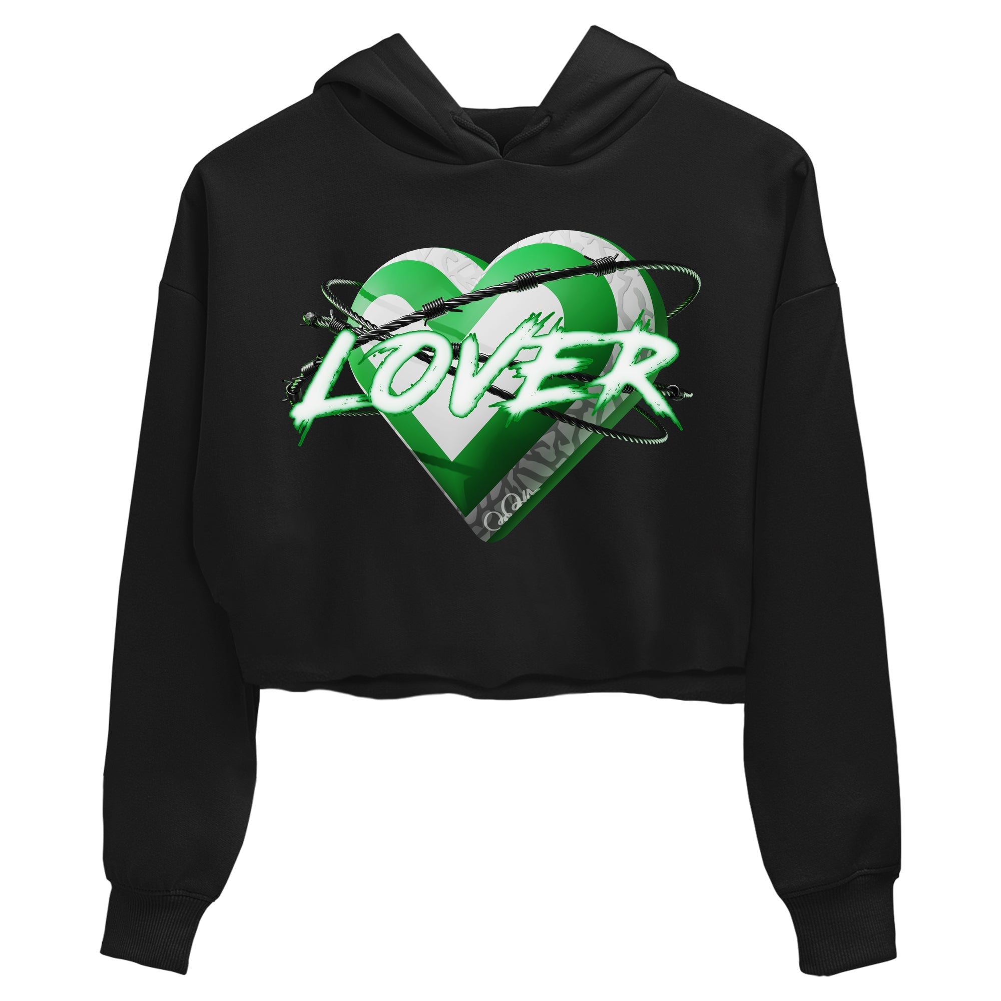 Air Jordan 3 Lucky Green Sneaker Match Tees Heart Lover Streetwear Sneaker Shirt AJ3 Lucky Green Sneaker Release Tees Women's Shirts Black 2