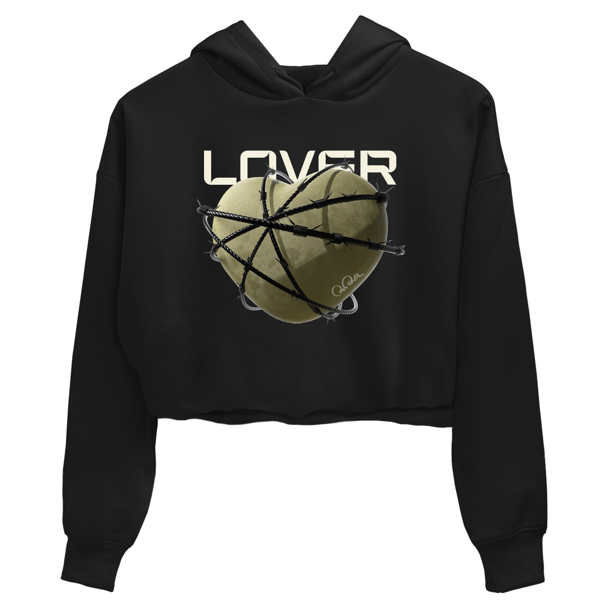 Air Jordan 4 Medium Olive shirt to match jordans streetwear brand Heart Lover sneaker tees AJ4Medium Olive Drip Gear Zone Black 2 Crop T-Shirt