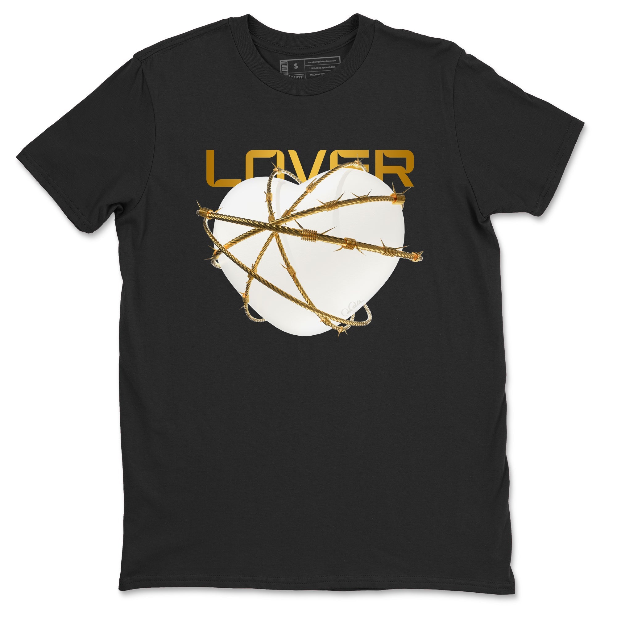4s Sail 2024 shirt to match jordans Heart Lover sneaker tees Air Jordan 4 Sail 2024 Drip Gear Zone unisex cotton Black 2 crew neck shirt