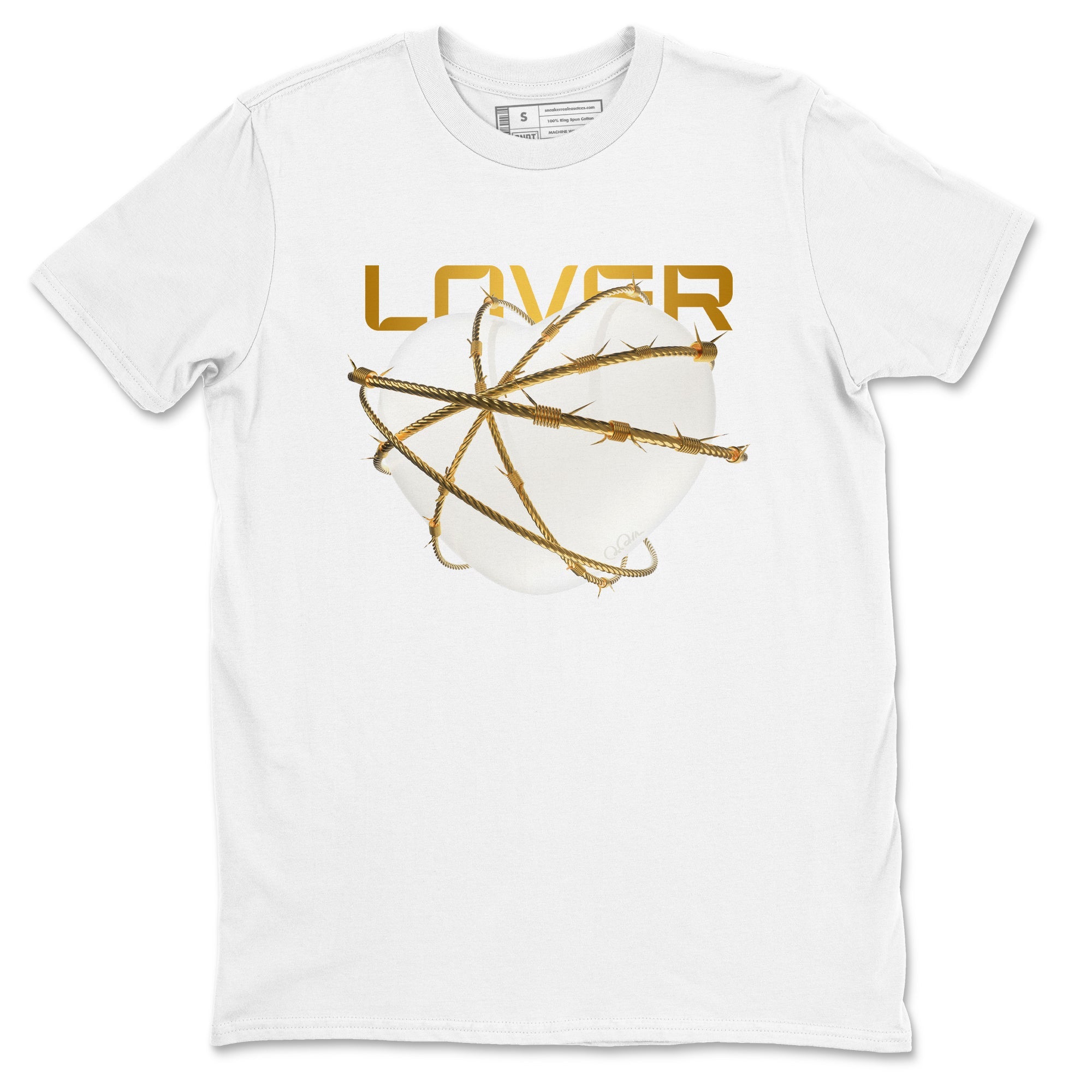 4s Sail 2024 shirt to match jordans Heart Lover sneaker tees Air Jordan 4 Sail 2024 Drip Gear Zone unisex cotton White 2 crew neck shirt