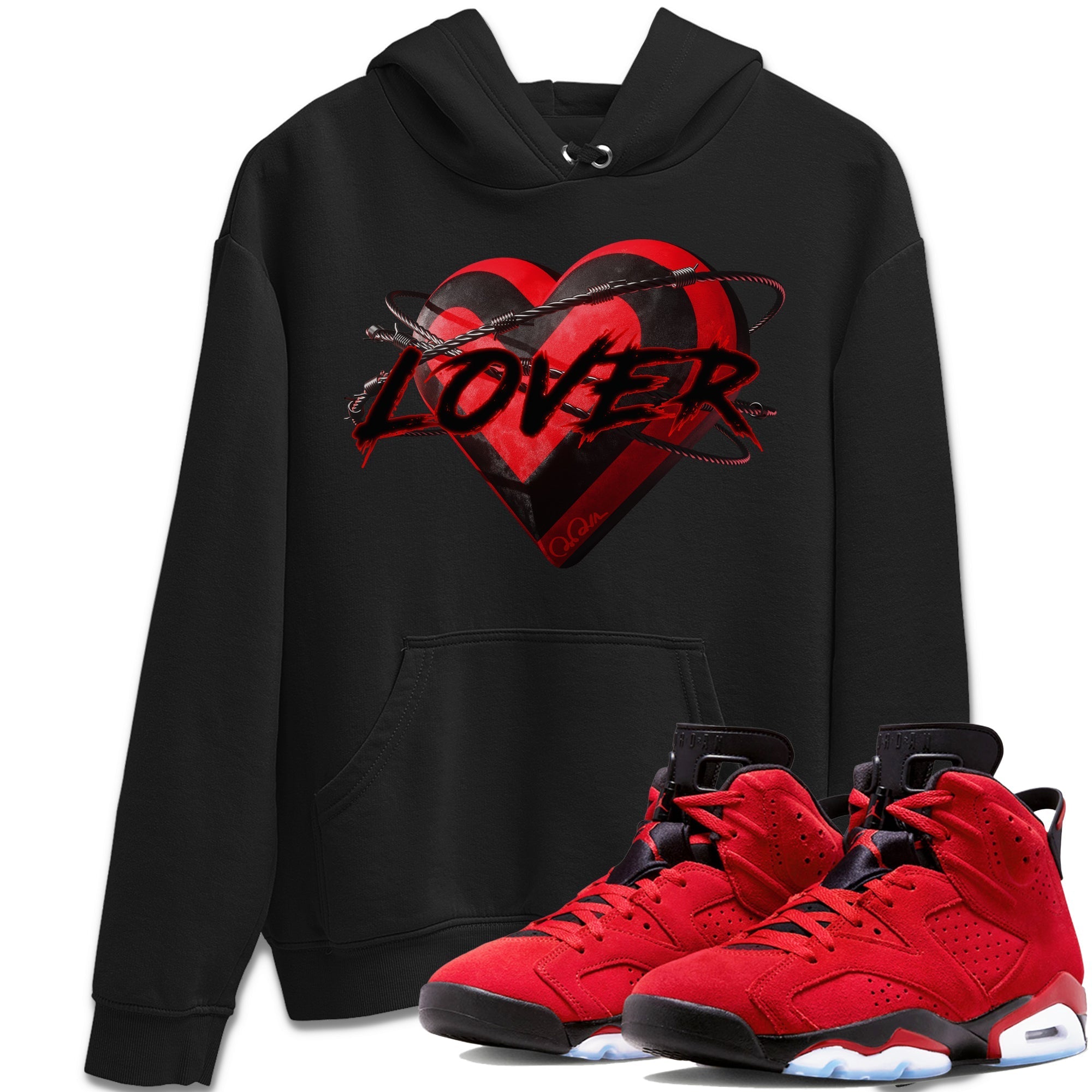 Air Jordan 6 Toro Bravo Sneaker Match Tees Heart Lover Streetwear Sneaker Shirt 3D Graphic Design Shirts AJ6 Toro Bravo Sneaker Release Tees Unisex Shirts Black 1