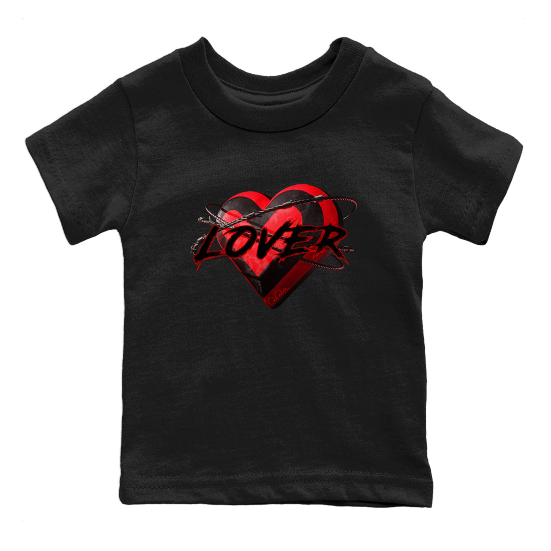 Air Jordan 6 Toro Bravo Sneaker Match Tees Heart Lover Streetwear Sneaker Shirt 3D Graphic Design Shirts AJ6 Toro Bravo Sneaker Release Tees Kids Shirts Black 2