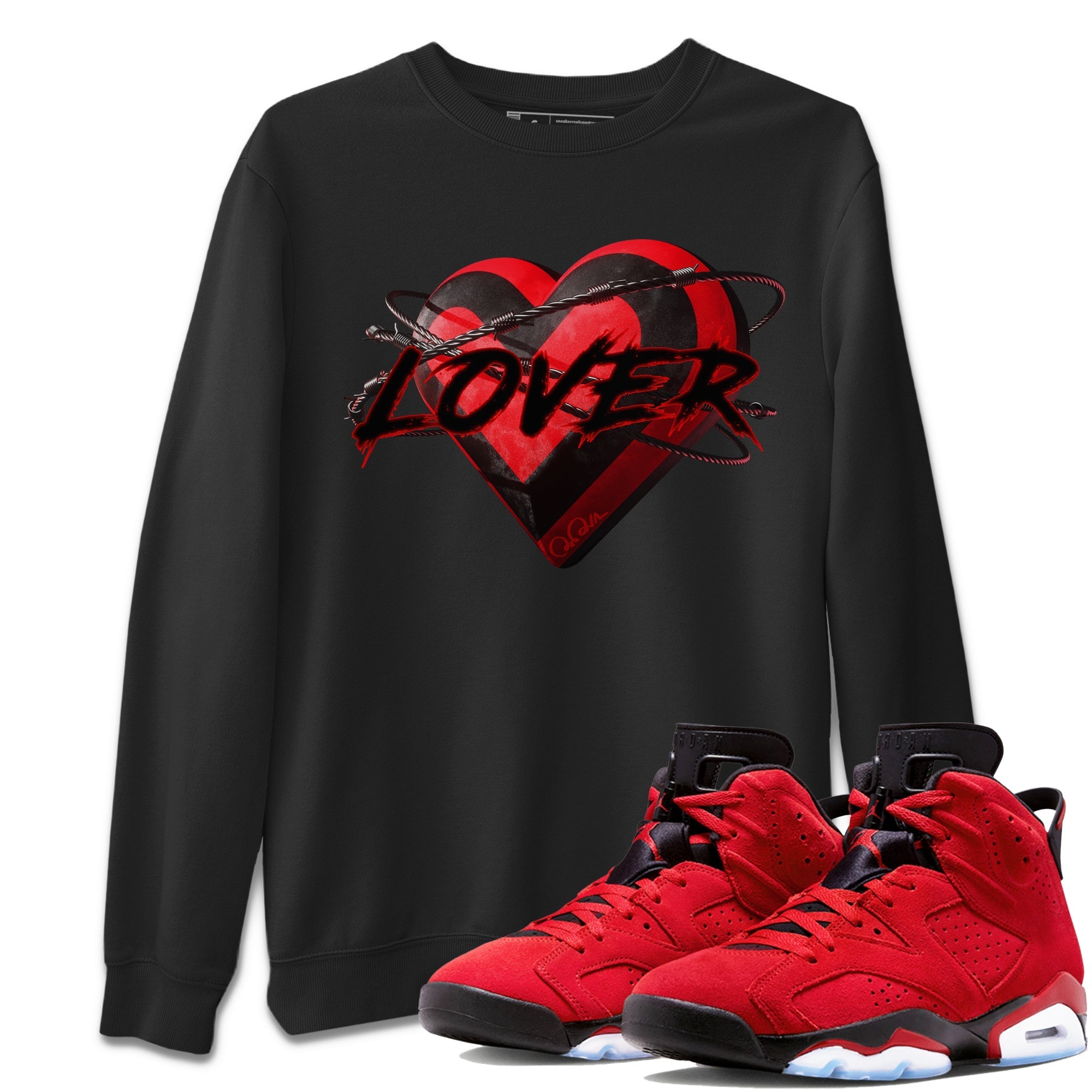 Air Jordan 6 Toro Bravo Sneaker Match Tees Heart Lover Streetwear Sneaker Shirt 3D Graphic Design Shirts AJ6 Toro Bravo Sneaker Release Tees Unisex Shirts Black 1