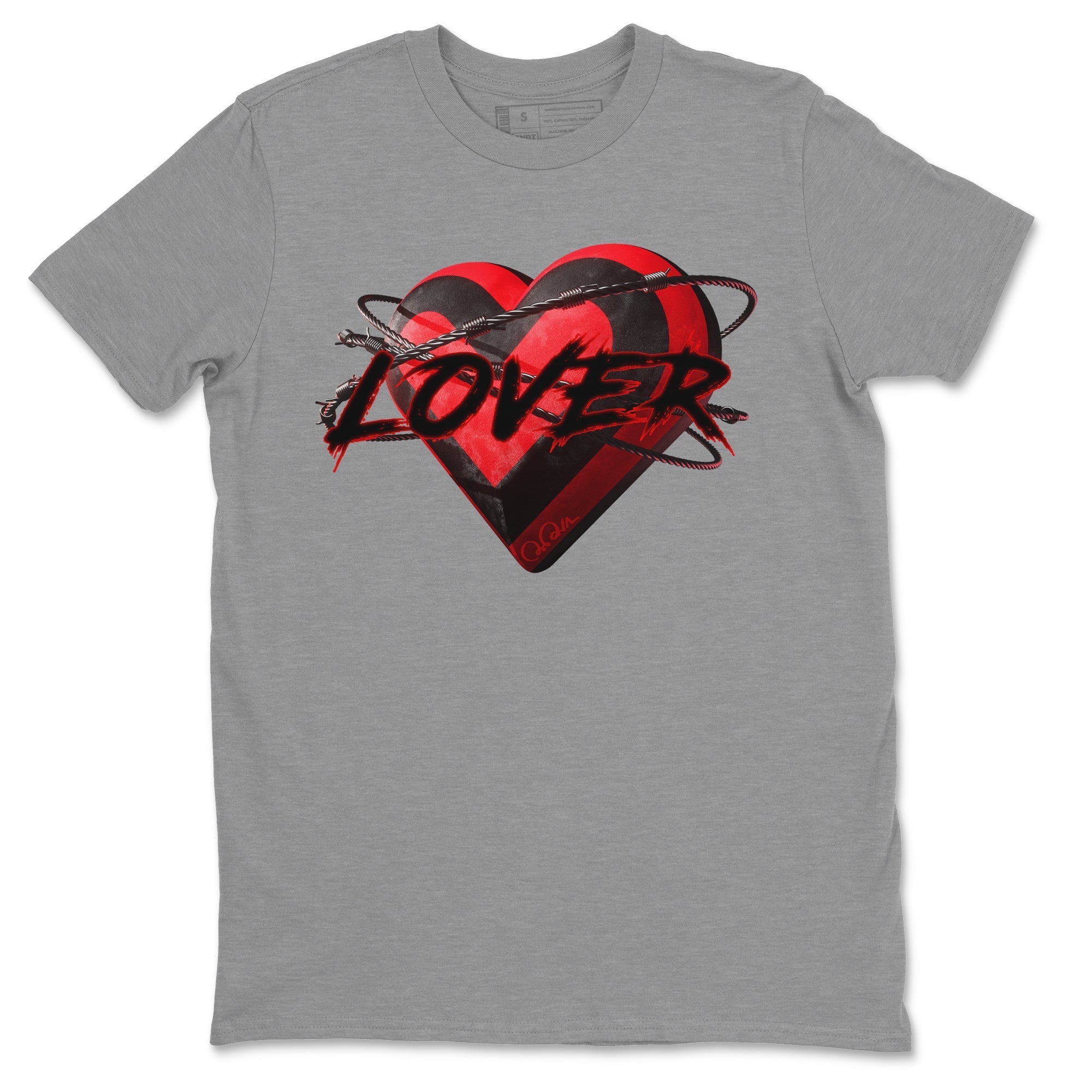 Air Jordan 6 Toro Bravo Sneaker Match Tees Heart Lover Streetwear Sneaker Shirt 3D Graphic Design Shirts AJ6 Toro Bravo Sneaker Release Tees Unisex Shirts Heather Grey 2