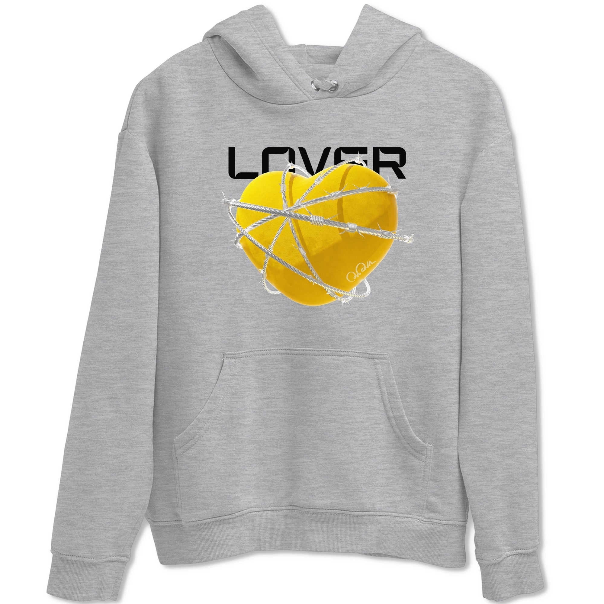 6s Yellow Ochre shirt to match jordans Heart Lover sneaker tees streetwear brand Air Jordan 6 Yellow Ochre Drip Gear Zone Brand Unisex Heather Grey 2 T-Shirt
