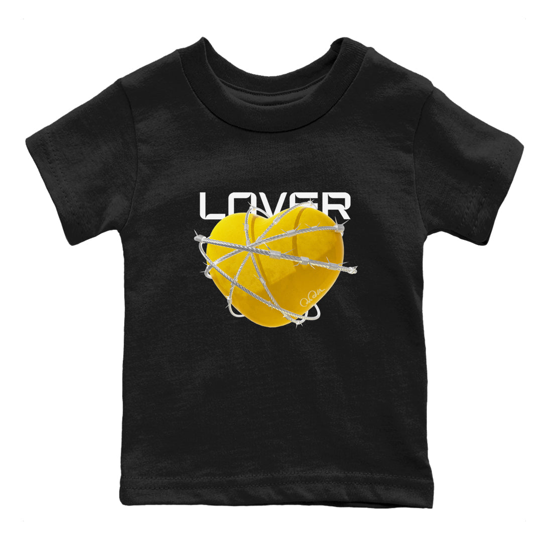6s Yellow Ochre shirt to match jordans Heart Lover sneaker tees streetwear brand Air Jordan 6 Yellow Ochre Drip Gear Zone Brand Baby Toddler Black 2 T-Shirt