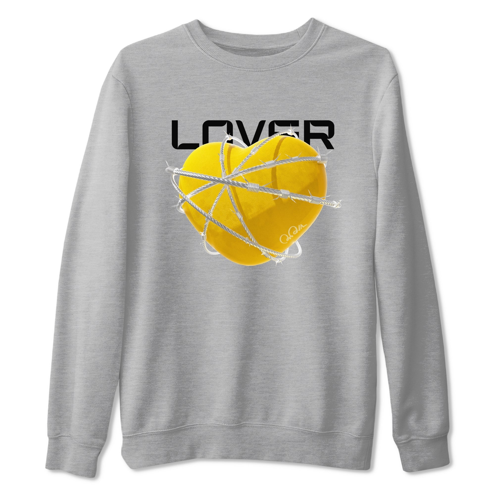 6s Yellow Ochre shirt to match jordans Heart Lover sneaker tees streetwear brand Air Jordan 6 Yellow Ochre Drip Gear Zone Brand Unisex Heather Grey 2 T-Shirt