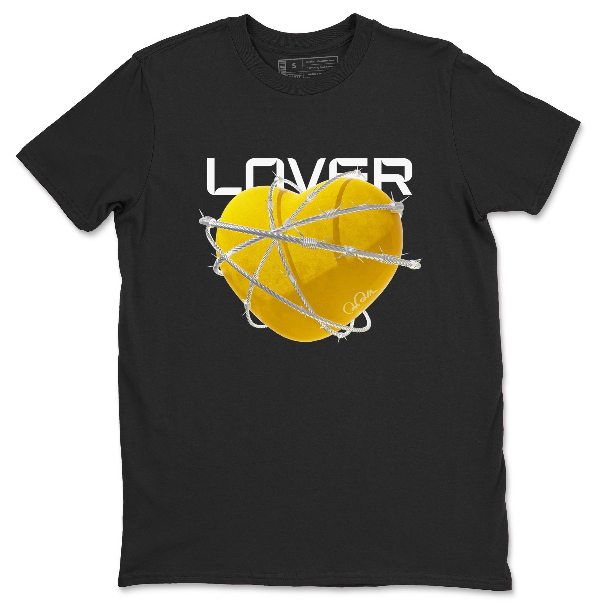 6s Yellow Ochre shirt to match jordans Heart Lover sneaker tees streetwear brand Air Jordan 6 Yellow Ochre Drip Gear Zone Brand Unisex Black 2 T-Shirt