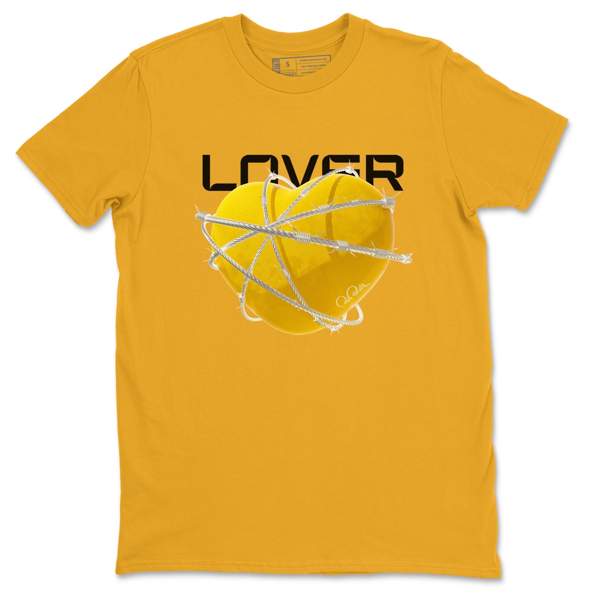 6s Yellow Ochre shirt to match jordans Heart Lover sneaker tees streetwear brand Air Jordan 6 Yellow Ochre Drip Gear Zone Brand Unisex Gold 2 T-Shirt
