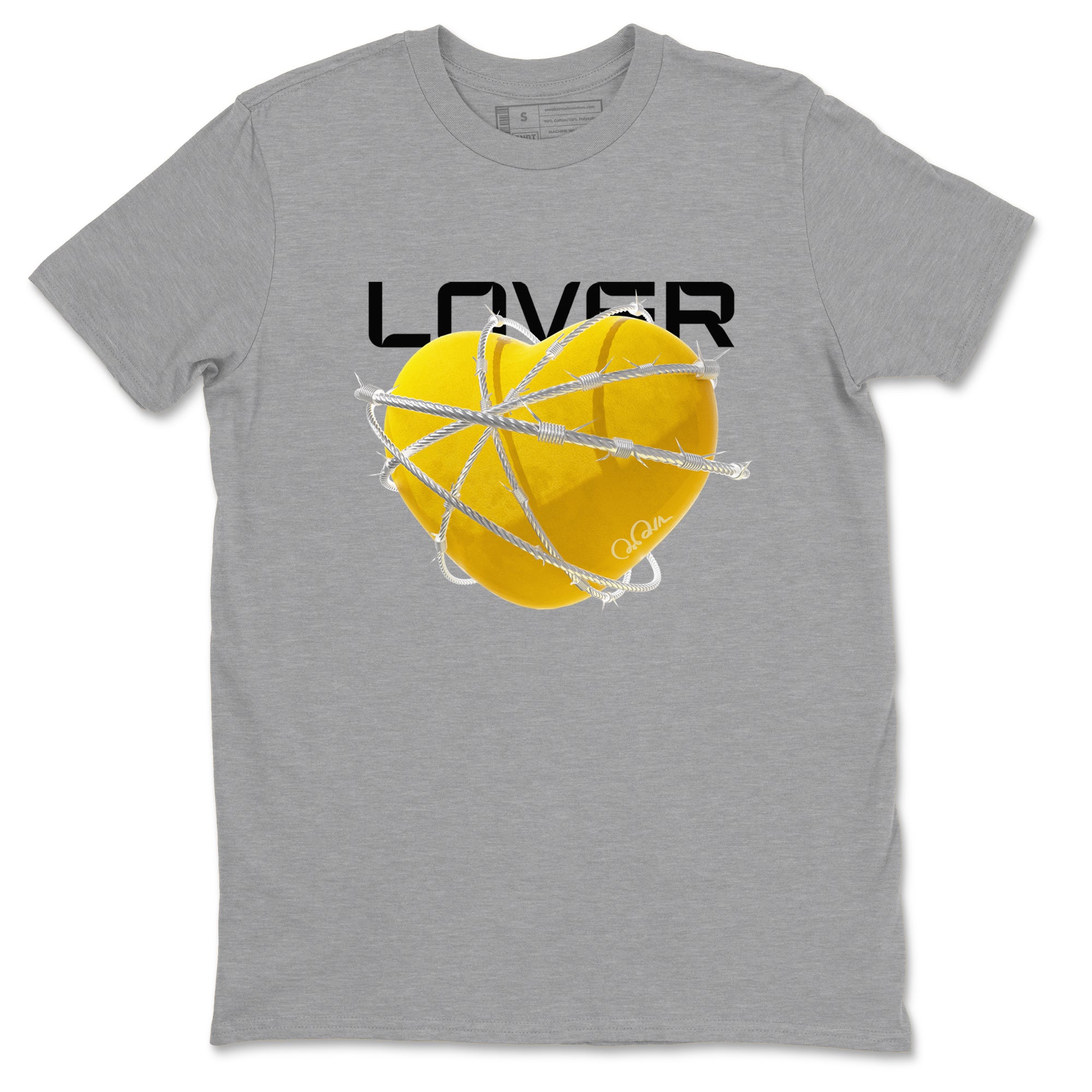 6s Yellow Ochre shirt to match jordans Heart Lover sneaker tees streetwear brand Air Jordan 6 Yellow Ochre Drip Gear Zone Brand Unisex Heather Grey 2 T-Shirt