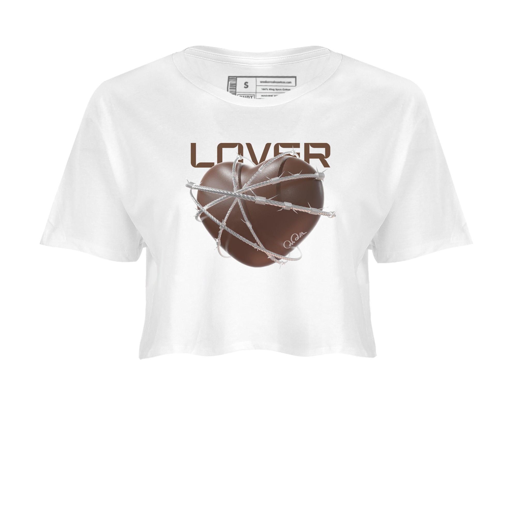 Dunk Cacao Wow shirt to match jordans Heart Lover sneaker match tees Nike Dunk Cacao Wow Drip Gear Zone White 2 Crop T-Shirt