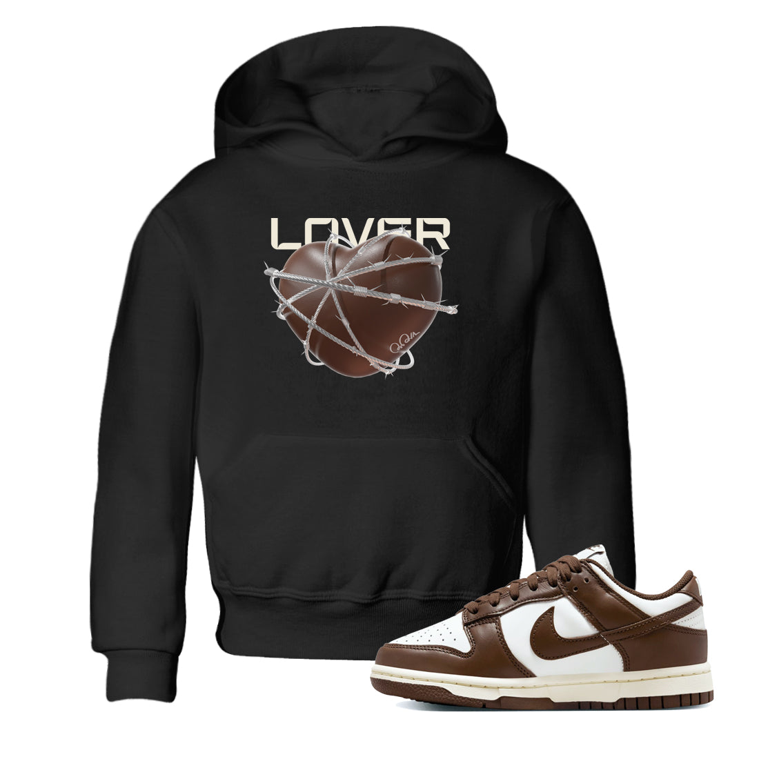 Dunk Cacao Wow shirt to match jordans Heart Lover sneaker match tees Nike Dunk Cacao Wow Drip Gear Zone Baby Toddler Black 1 T-Shirt