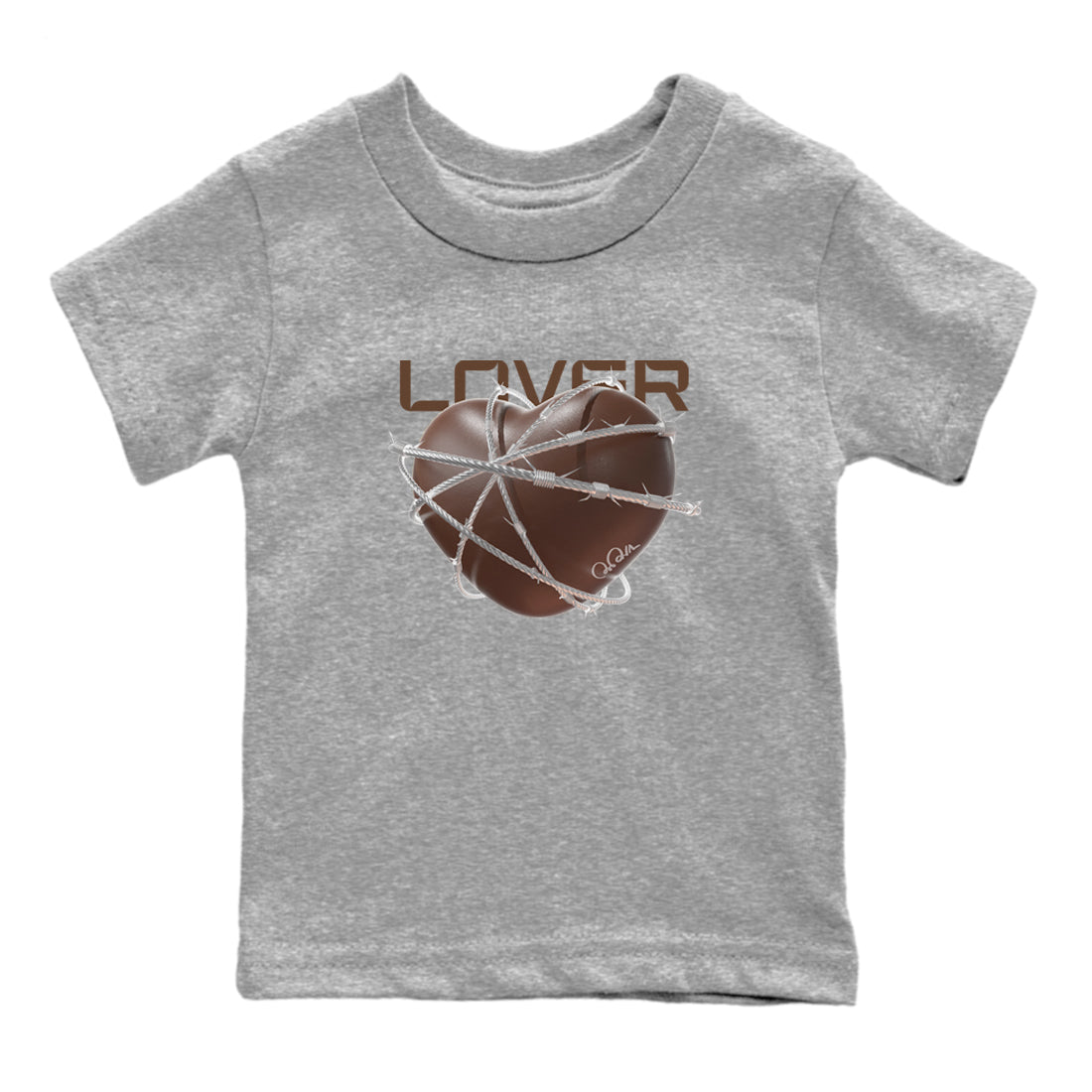 Dunk Cacao Wow shirt to match jordans Heart Lover sneaker match tees Nike Dunk Cacao Wow Drip Gear Zone Baby Toddler Heather Grey 2 T-Shirt