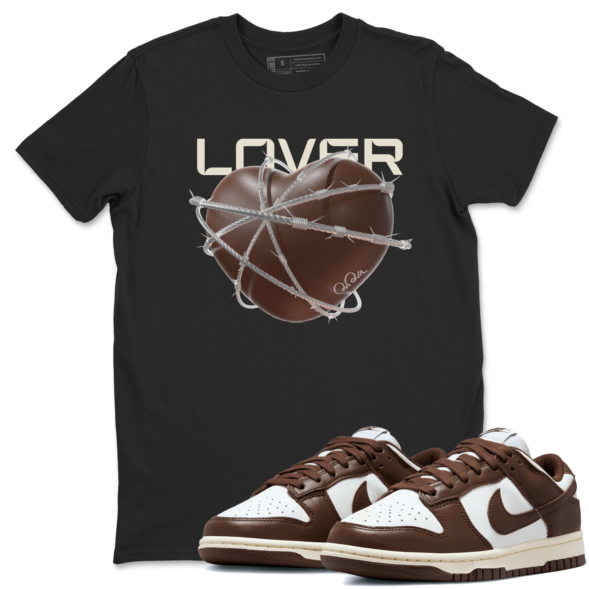Dunk Cacao Wow shirt to match jordans Heart Lover sneaker match tees Nike Dunk Cacao Wow Drip Gear Zone Unisex Black 1 T-Shirt