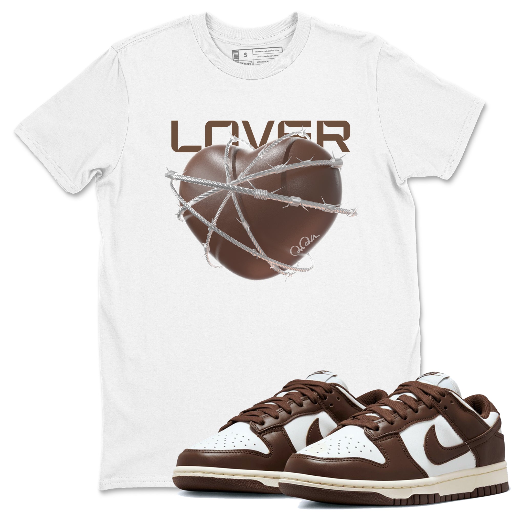 Dunk Cacao Wow shirt to match jordans Heart Lover sneaker match tees Nike Dunk Cacao Wow Drip Gear Zone Unisex White 1 T-Shirt