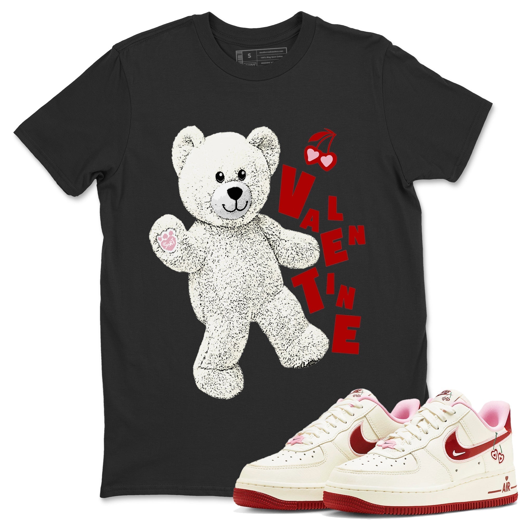 Air Force 1 Valentines Day Sneaker Match Tees Hello Bear Sneaker Tees Air Force 1 Valentines Day Jordan to match sneaker T-Shirt Crew Neck Shirts
