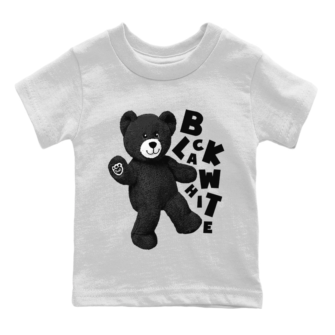 Jordan 1 Black White Sneaker Match Tees Hello Bear Sneaker Tees Jordan 1 Black White Jordan to match sneaker T-Shirt Kids Shirts