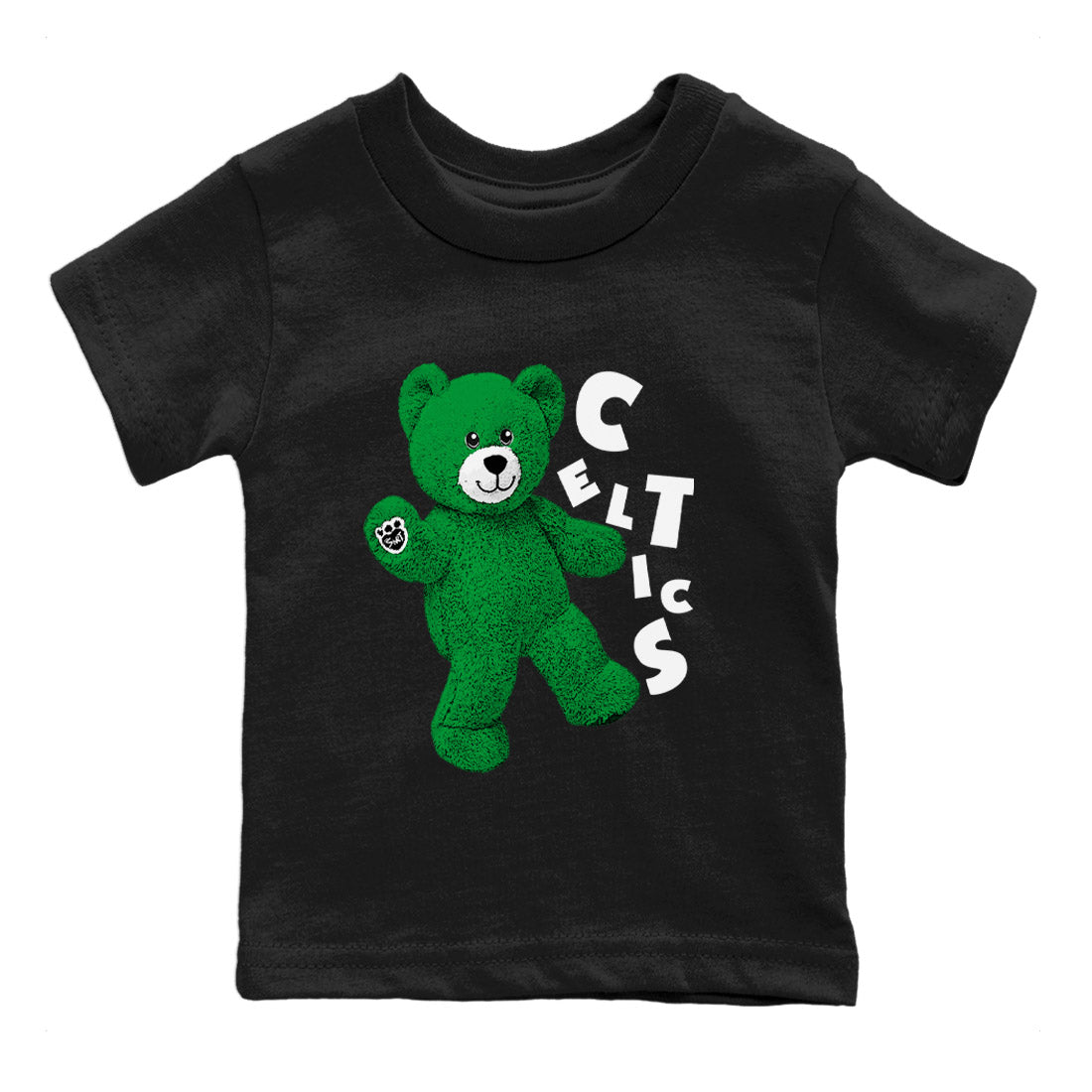 Air Jordan 1 Celtics Sneaker Match Tees Hello Bear Streetwear Sneaker Shirt Air Jordan 1 Lucky Green Celtics Tees Kids Shirts Black 2