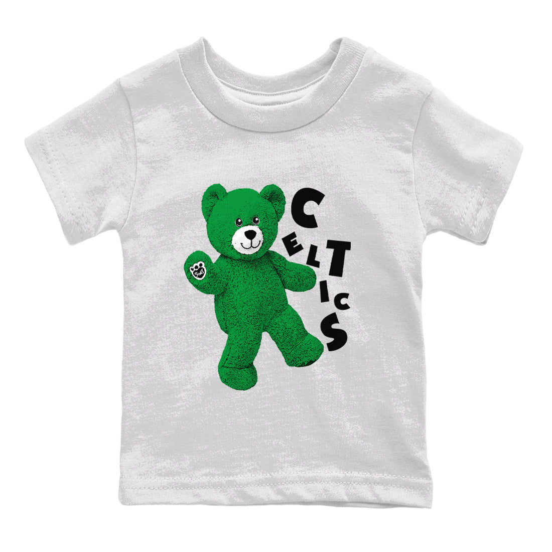 Air Jordan 1 Celtics Sneaker Match Tees Hello Bear Streetwear Sneaker Shirt Air Jordan 1 Lucky Green Celtics Tees Kids Shirts White 2