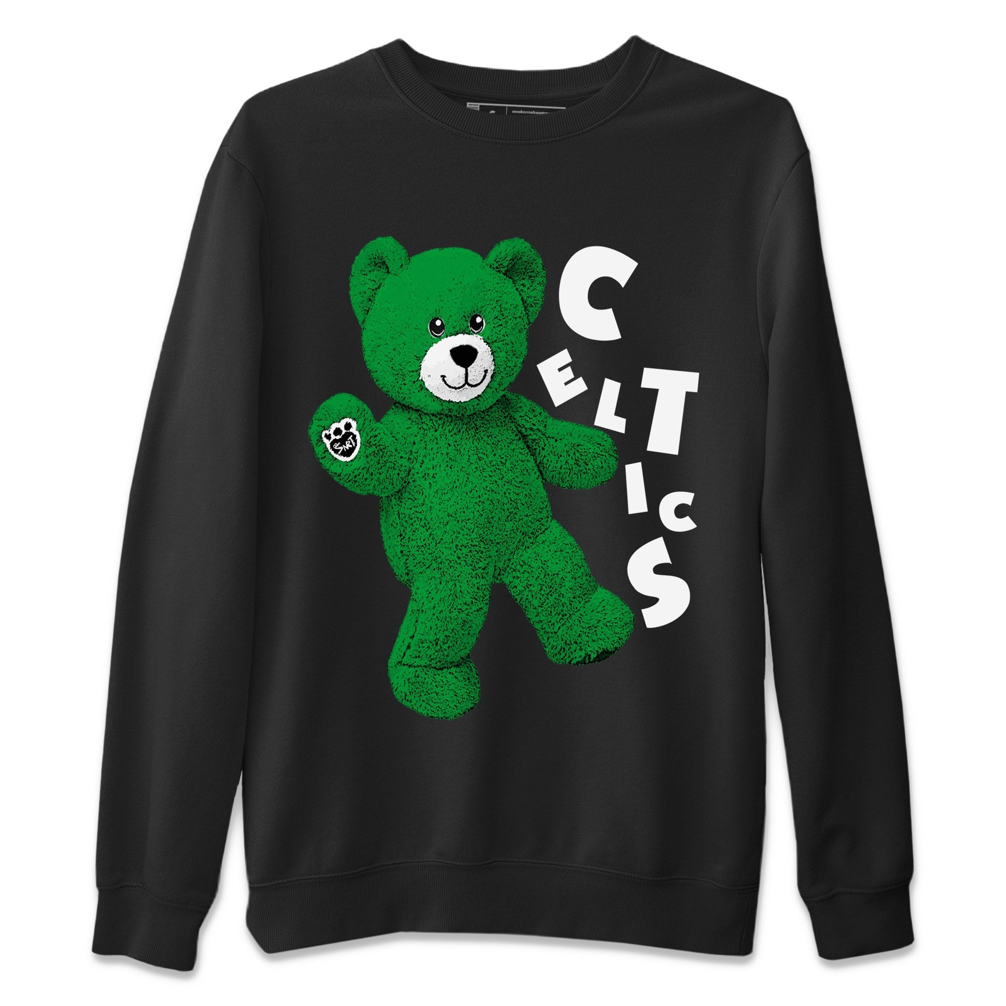 Air Jordan 1 Celtics Sneaker Match Tees Hello Bear Streetwear Sneaker Shirt Air Jordan 1 Lucky Green Celtics Tees Unisex Shirts Black 2