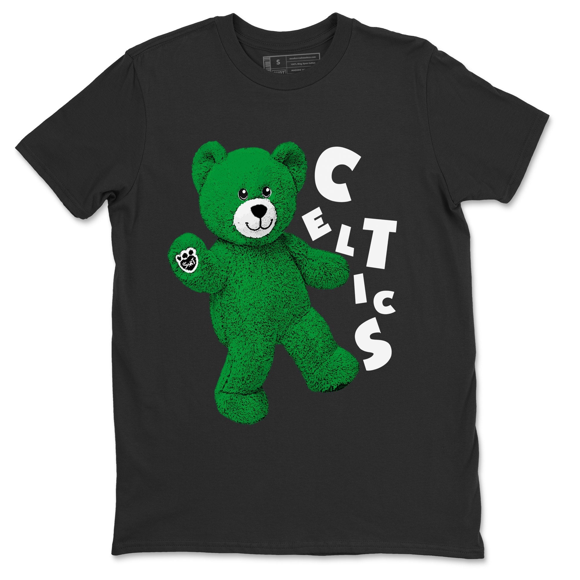 Air Jordan 1 Celtics Sneaker Match Tees Hello Bear Streetwear Sneaker Shirt Air Jordan 1 Lucky Green Celtics Tees Unisex Shirts Black 2