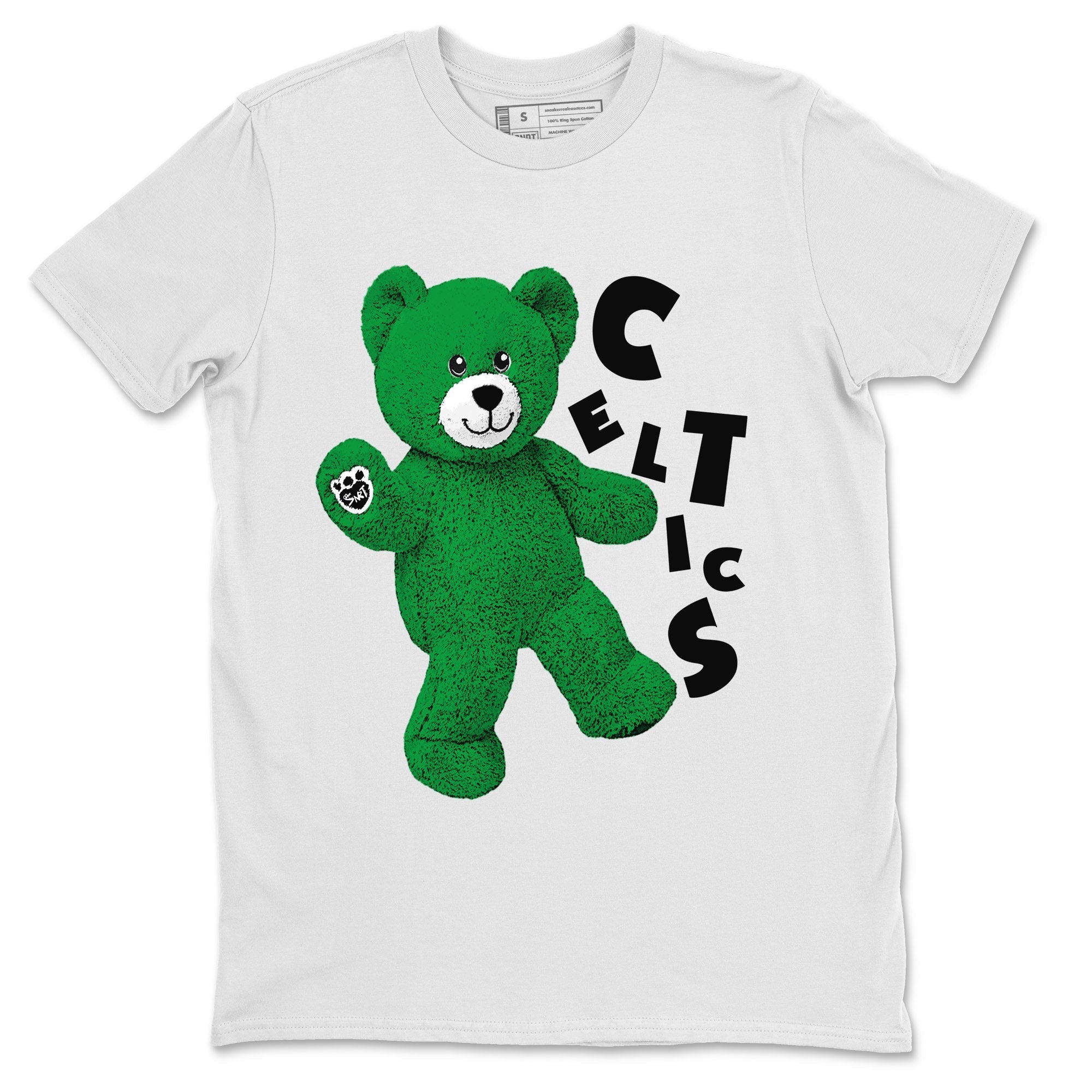 Air Jordan 1 Celtics Sneaker Match Tees Hello Bear Streetwear Sneaker Shirt Air Jordan 1 Lucky Green Celtics Tees Unisex Shirts White 2