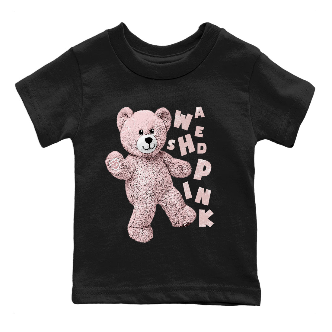 Air Jordan 1 Washed Pink Sneaker Match Tees Hello Bear Streetwear Sneaker Shirt Air Jordan 1 High OG WMNS Washed Pink Sneaker Release Tees Kids Shirts Black 2