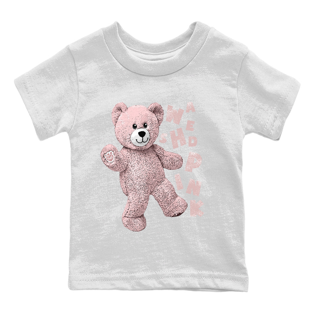 Air Jordan 1 Washed Pink Sneaker Match Tees Hello Bear Streetwear Sneaker Shirt Air Jordan 1 High OG WMNS Washed Pink Sneaker Release Tees Kids Shirts White 2