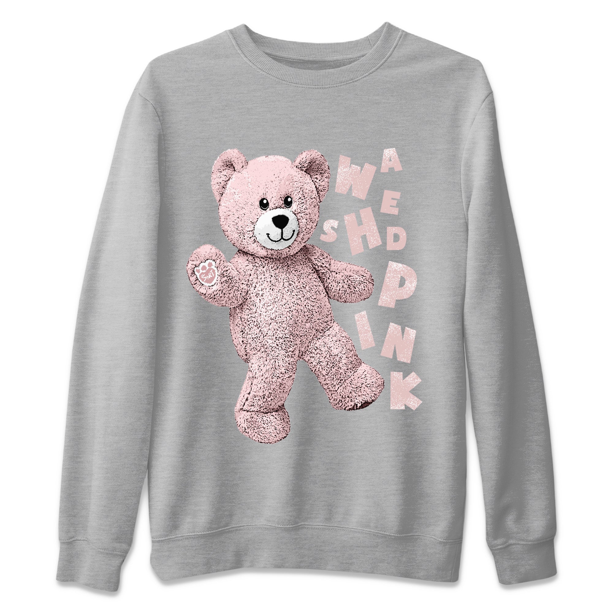 Air Jordan 1 Washed Pink Sneaker Match Tees Hello Bear Streetwear Sneaker Shirt Air Jordan 1 High OG WMNS Washed Pink Sneaker Release Tees Unisex Shirts Heather Grey 2