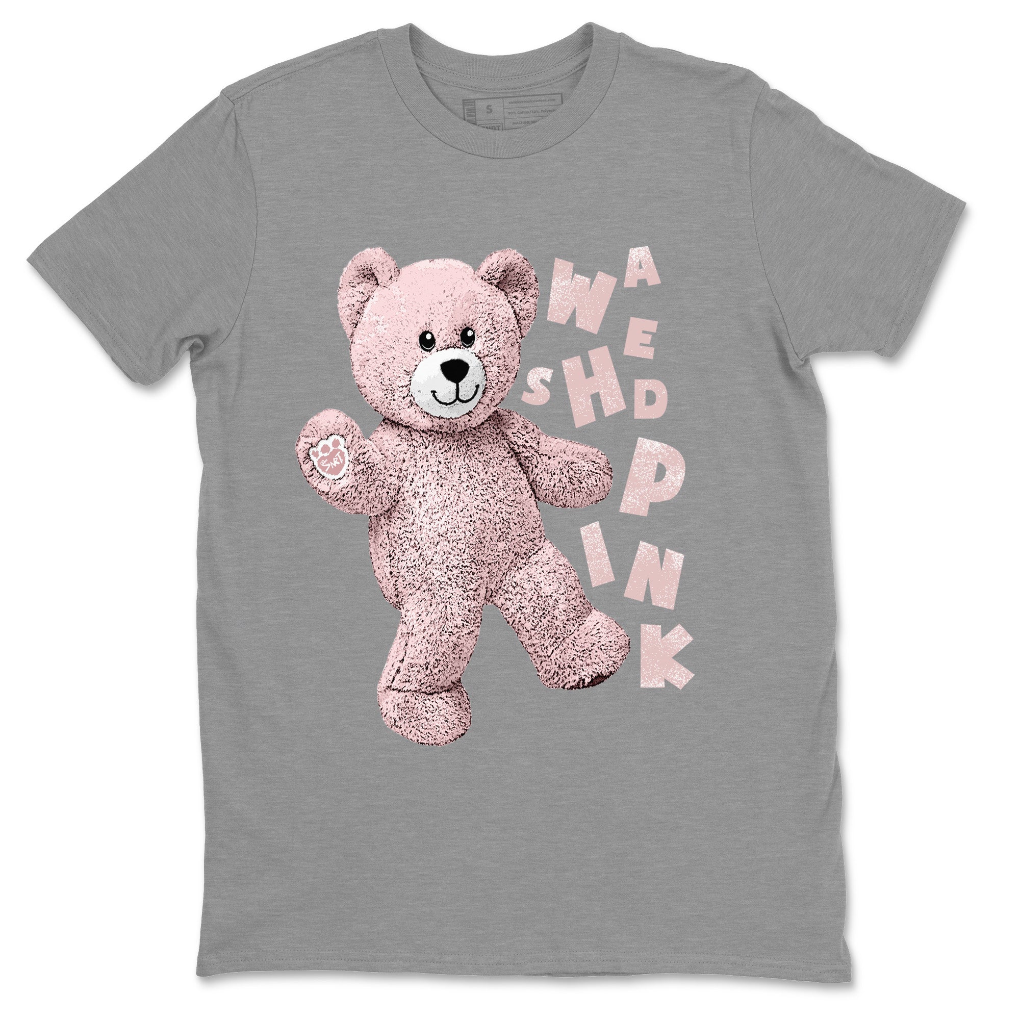 Air Jordan 1 Washed Pink Sneaker Match Tees Hello Bear Streetwear Sneaker Shirt Air Jordan 1 High OG WMNS Washed Pink Sneaker Release Tees Unisex Shirts Heather Grey 2
