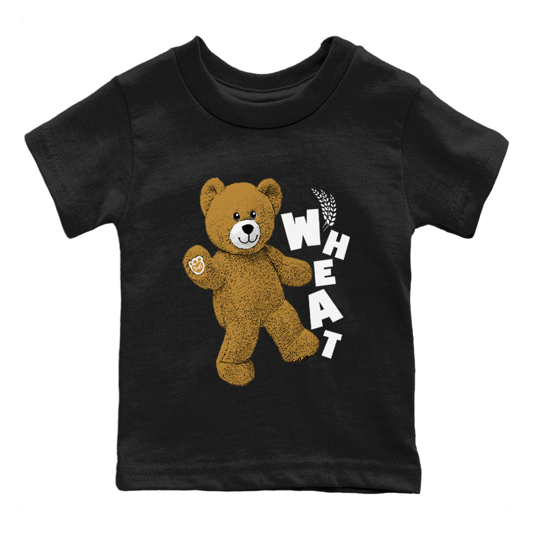 Jordan Retro 13 Wheat Sneaker Matching Tee Hello Bear Streetwear Sneaker Shirt Air Jordan 13 Wheat Sneaker Release Tees Kids Shirts Black 2