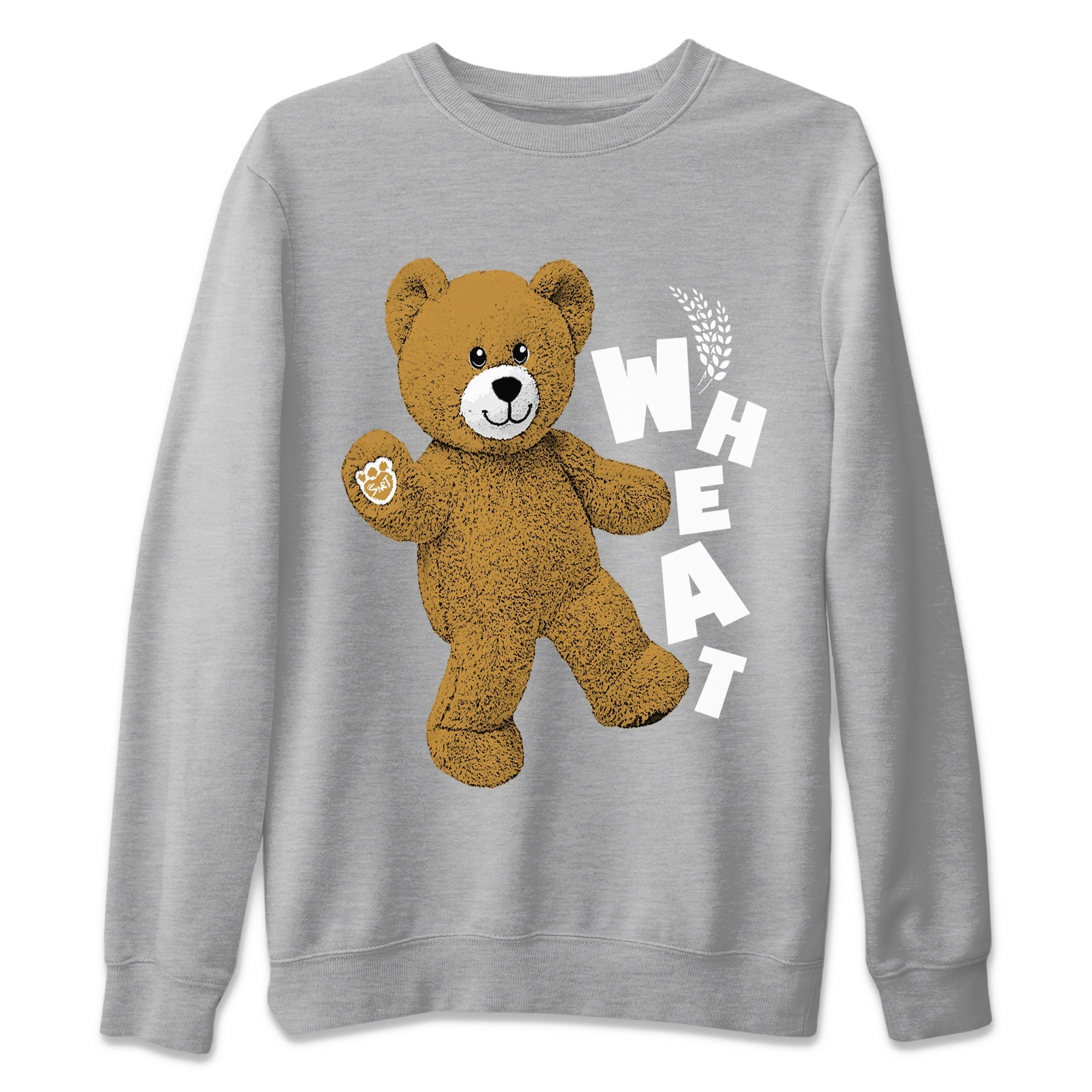 Jordan Retro 13 Wheat Sneaker Matching Tee Hello Bear Streetwear Sneaker Shirt Air Jordan 13 Wheat Sneaker Release Tees Unisex Shirts Heather Grey 2