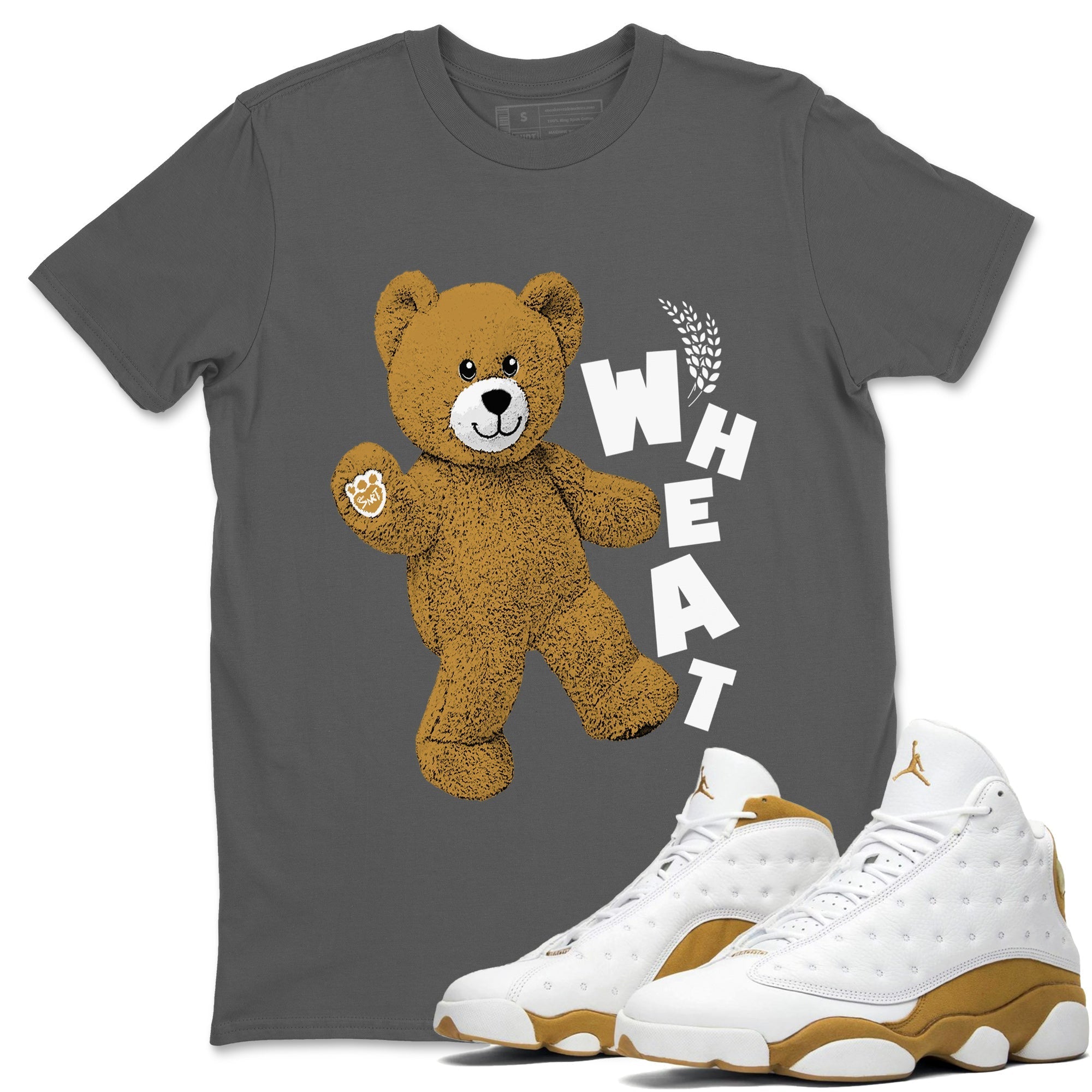 Jordan Retro 13 Wheat Sneaker Matching Tee Hello Bear Streetwear Sneaker Shirt Air Jordan 13 Wheat Sneaker Release Tees Unisex Shirts Cool Grey 1