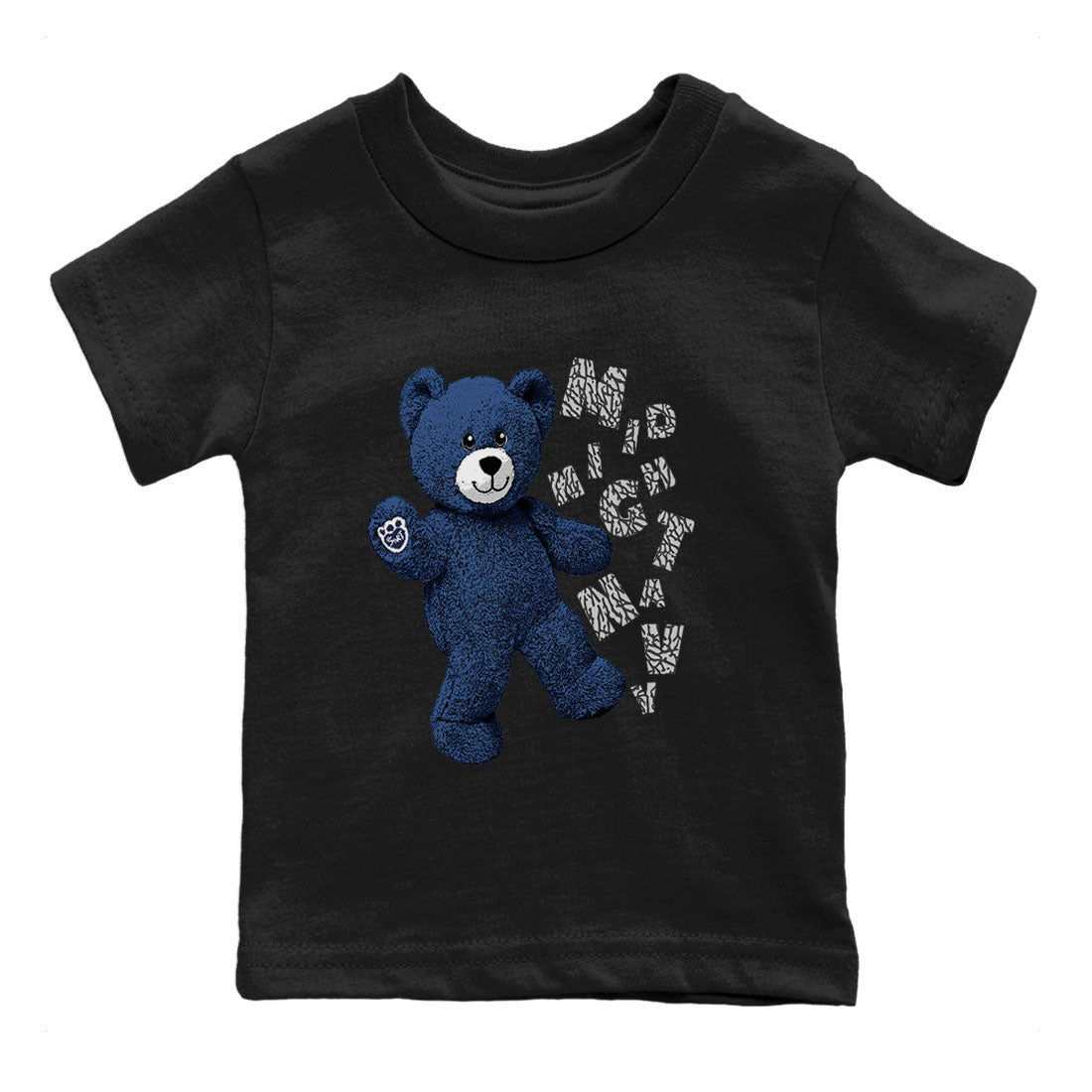 3s Midnight Navy shirt to match jordans Hello Bear sneaker match tee Air Jordan 3 Midnight Navy Drip Gear Zone baby toddler Black 2 cotton Shirt