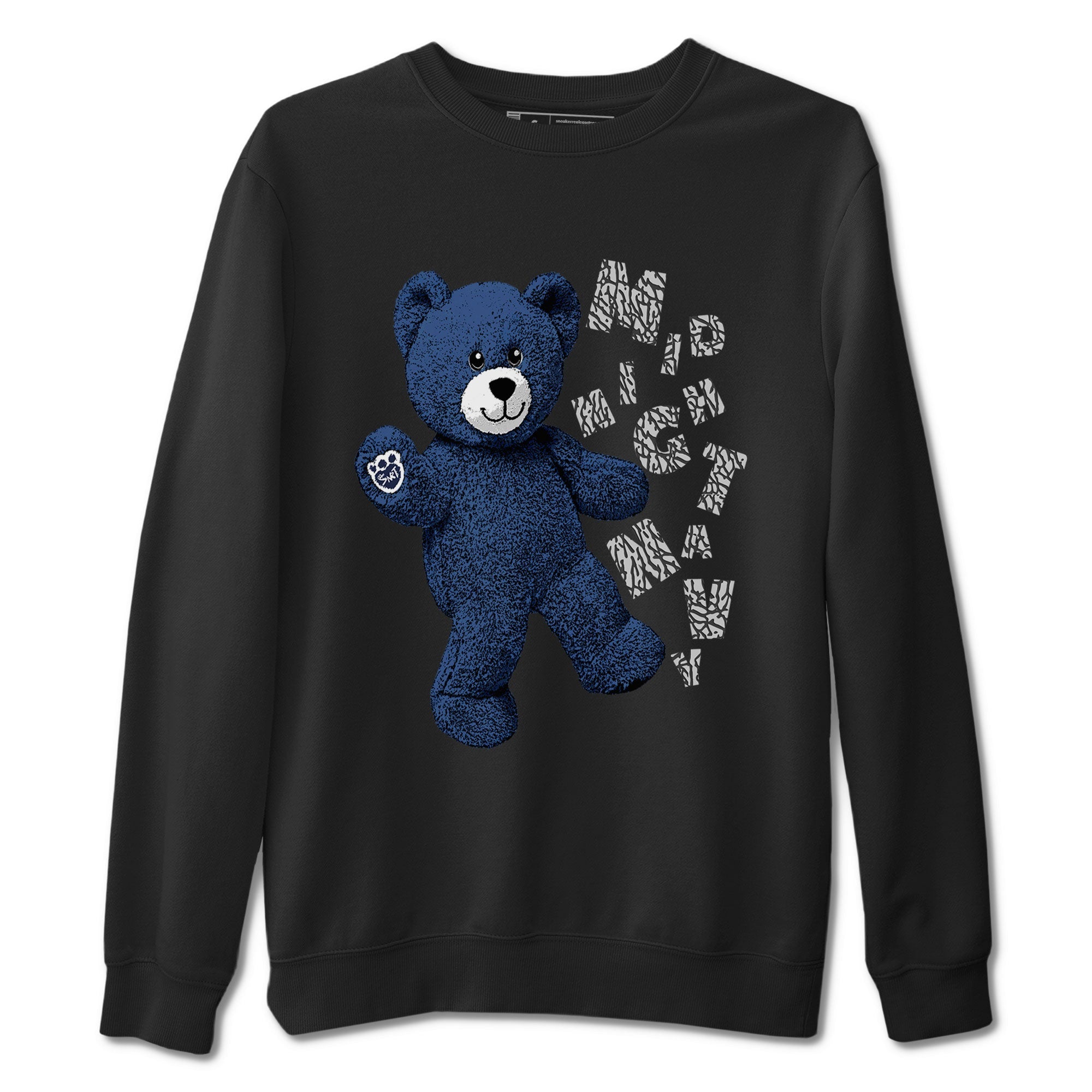 3s Midnight Navy shirt to match jordans Hello Bear sneaker match tee Air Jordan 3 Midnight Navy Drip Gear Zone unisex cotton Black 2 crew neck shirt
