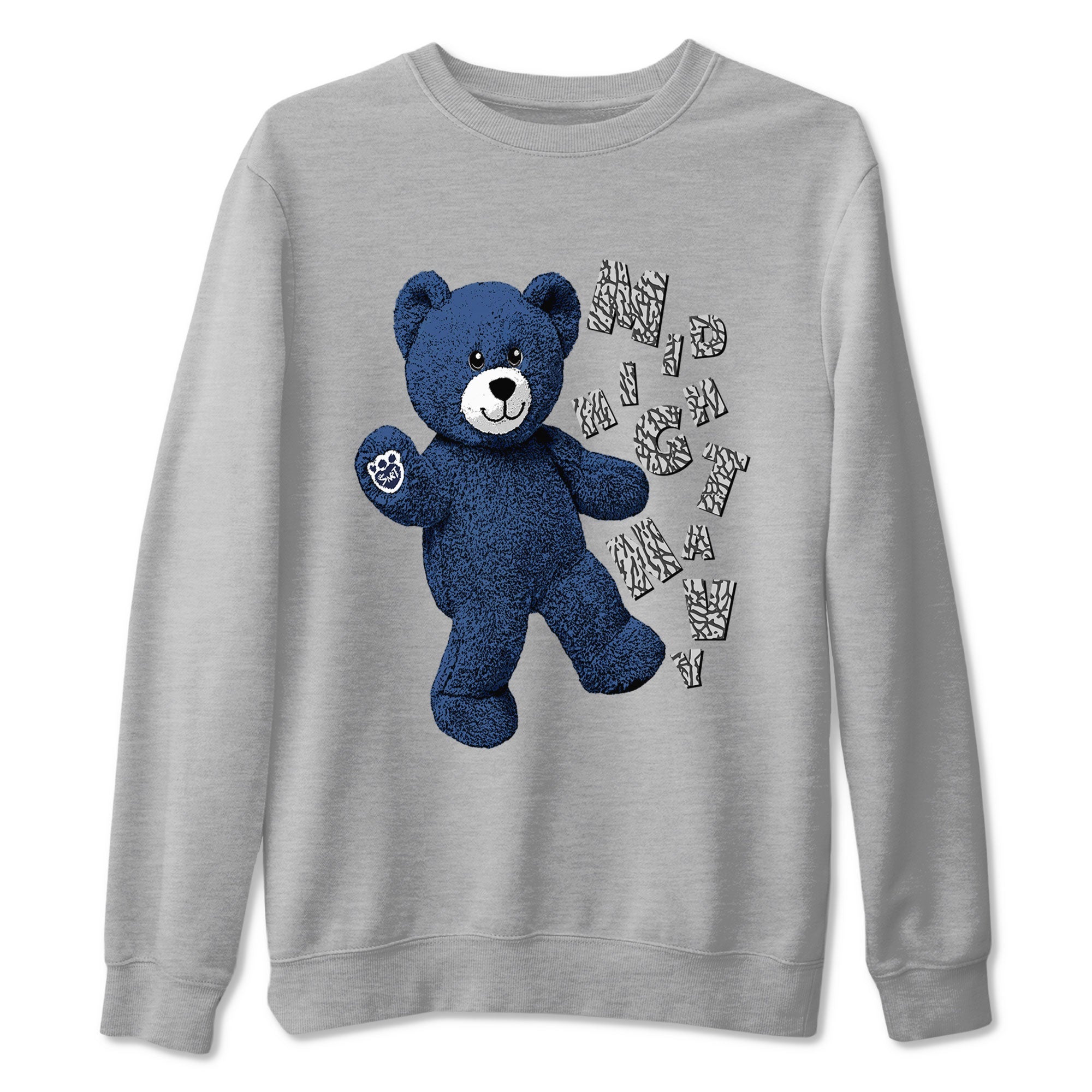 3s Midnight Navy shirt to match jordans Hello Bear sneaker match tee Air Jordan 3 Midnight Navy Drip Gear Zone unisex cotton Heather Grey 2 crew neck shirt
