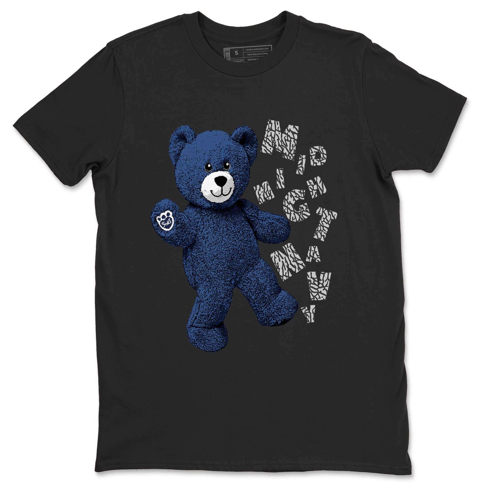 3s Midnight Navy shirt to match jordans Hello Bear sneaker match tee Air Jordan 3 Midnight Navy Drip Gear Zone unisex cotton Black 2 crew neck shirt