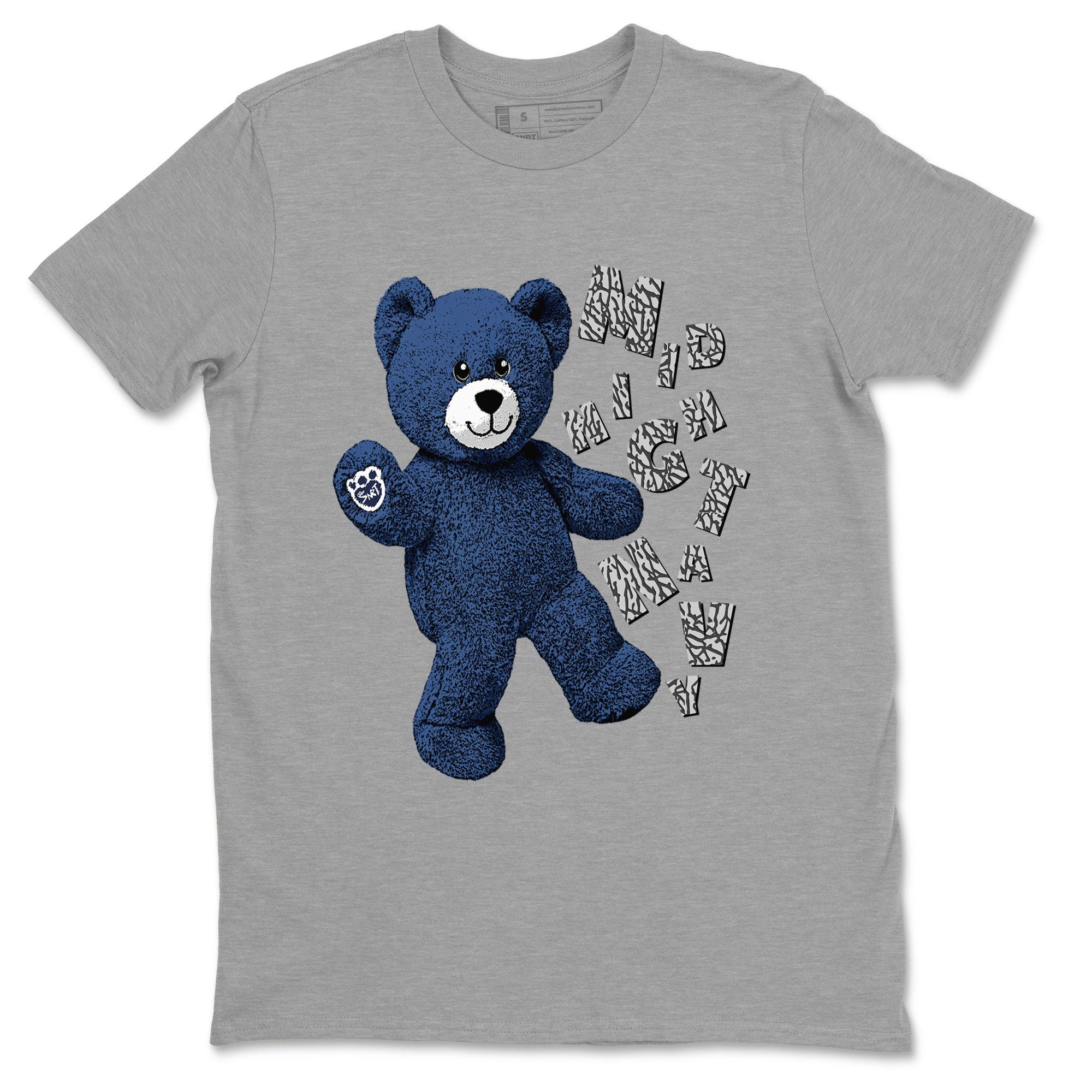 3s Midnight Navy shirt to match jordans Hello Bear sneaker match tee Air Jordan 3 Midnight Navy Drip Gear Zone unisex cotton Heather Grey 2 crew neck shirt