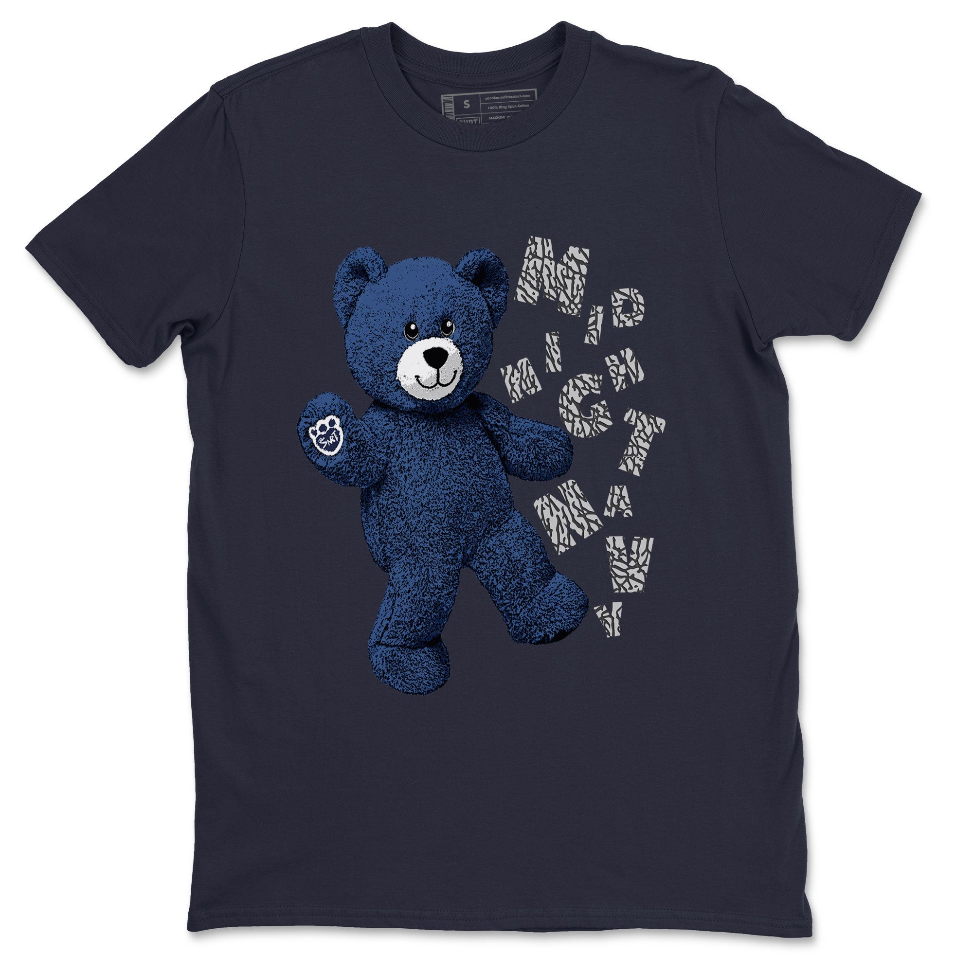 3s Midnight Navy shirt to match jordans Hello Bear sneaker match tee Air Jordan 3 Midnight Navy Drip Gear Zone unisex cotton Navy 2 crew neck shirt