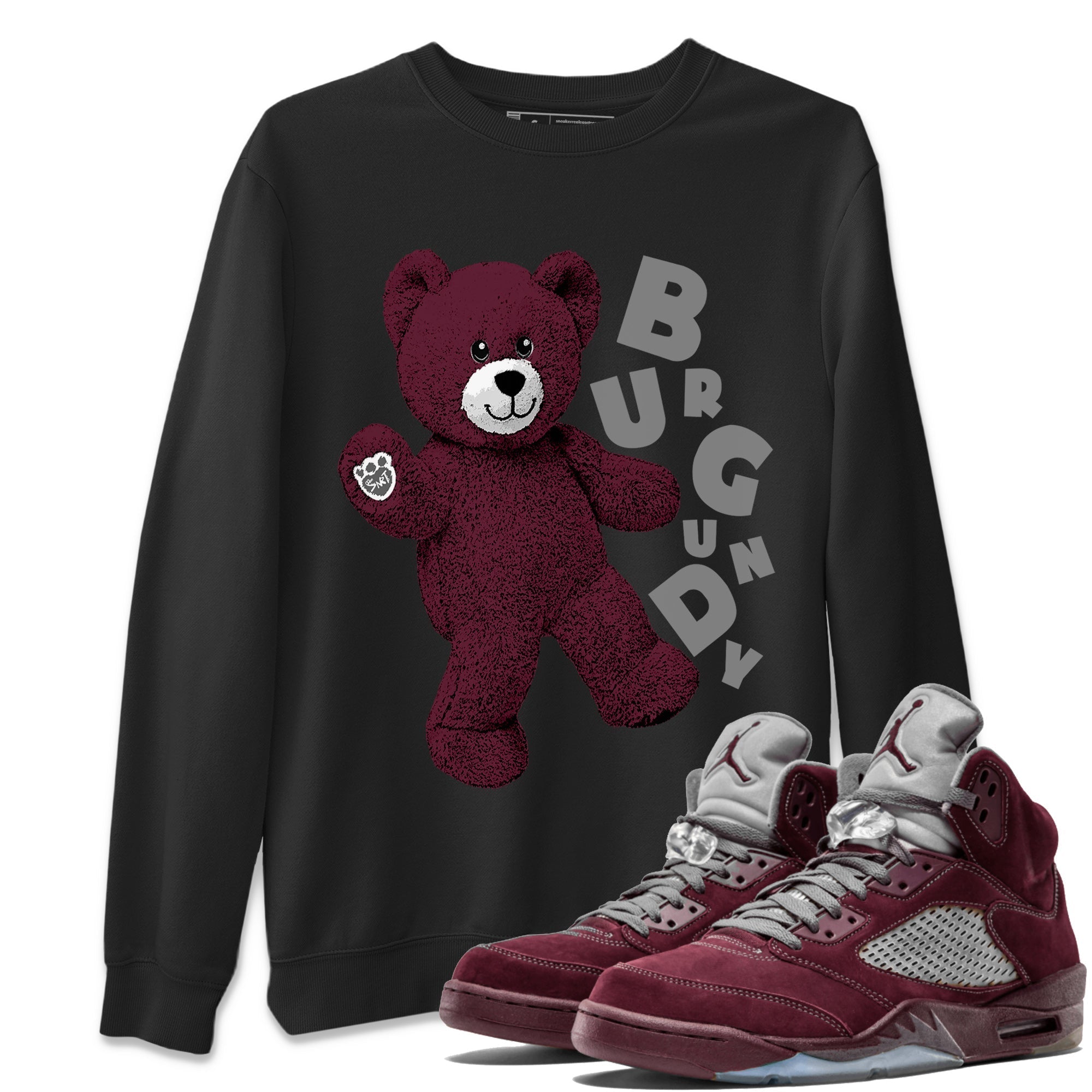Jordan 5 Burgundy Shirts Hello Bear Streetwear Sneaker Shirt Air Jordan 5 Burgundy Sneaker Release Tees Unisex Shirts Black 1