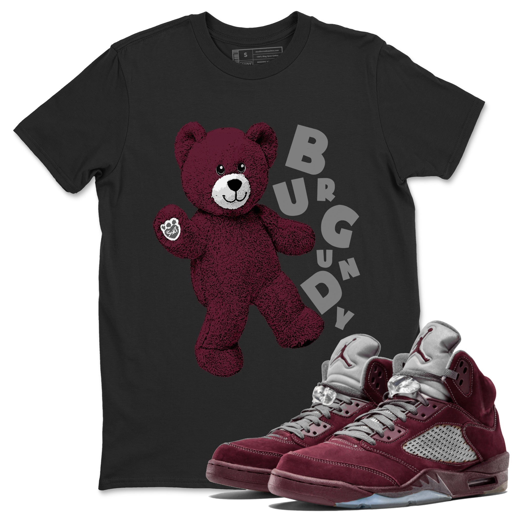 Jordan 5 Burgundy Shirts Hello Bear Streetwear Sneaker Shirt Air Jordan 5 Burgundy Sneaker Release Tees Unisex Shirts Black 1