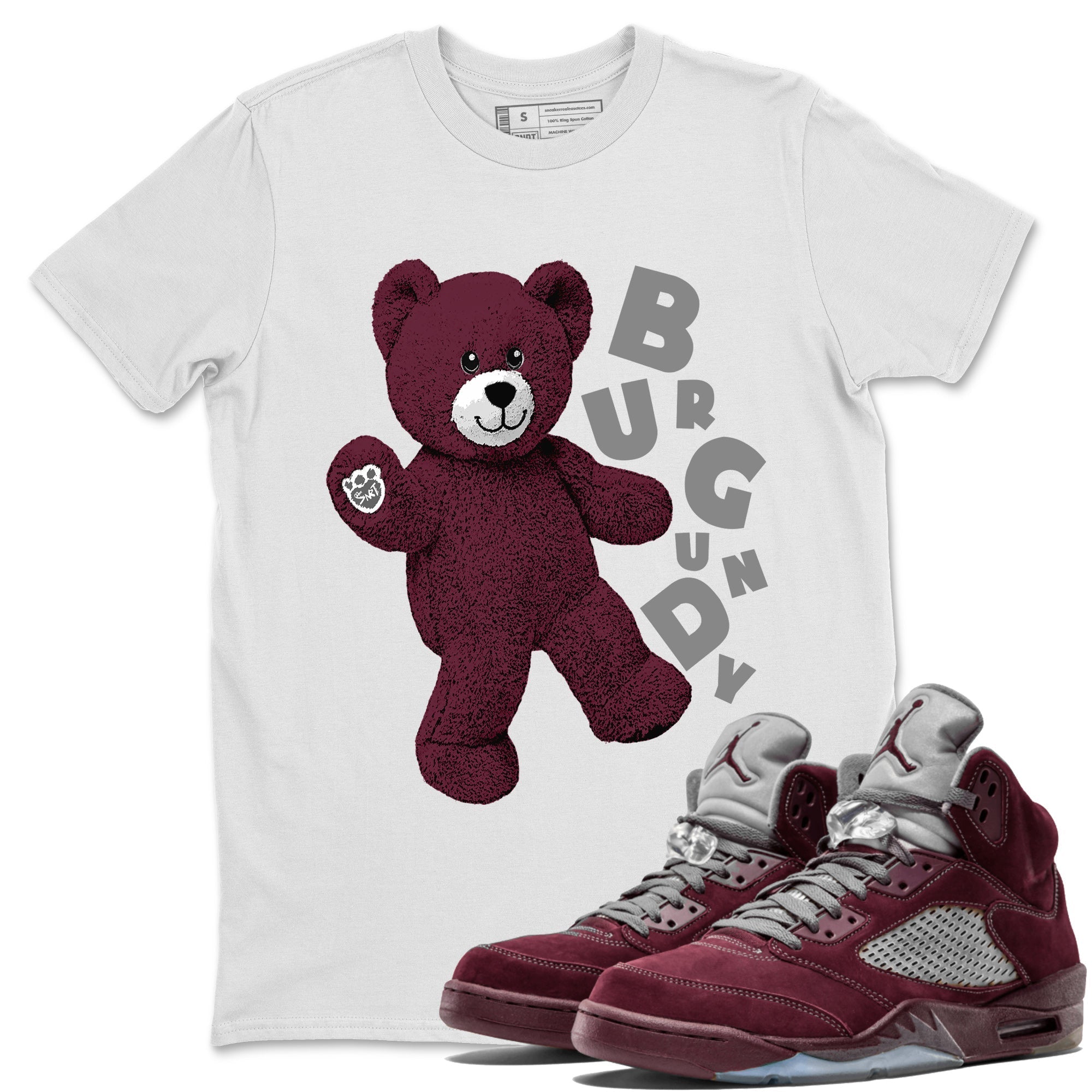Jordan 5 Burgundy Shirts Hello Bear Streetwear Sneaker Shirt Air Jordan 5 Burgundy Sneaker Release Tees Unisex Shirts White 1