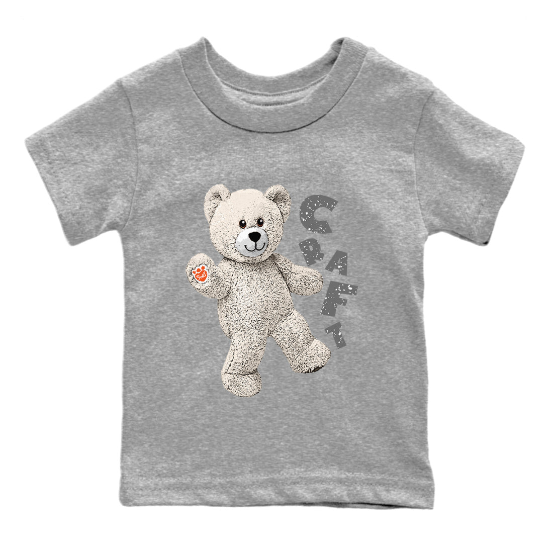 Air Jordan 5 Craft Sneaker Match Tees Hello Bear Streetwear Sneaker Shirt Air Jordan 5 Craft Tee Kids Shirts Heather Grey 2