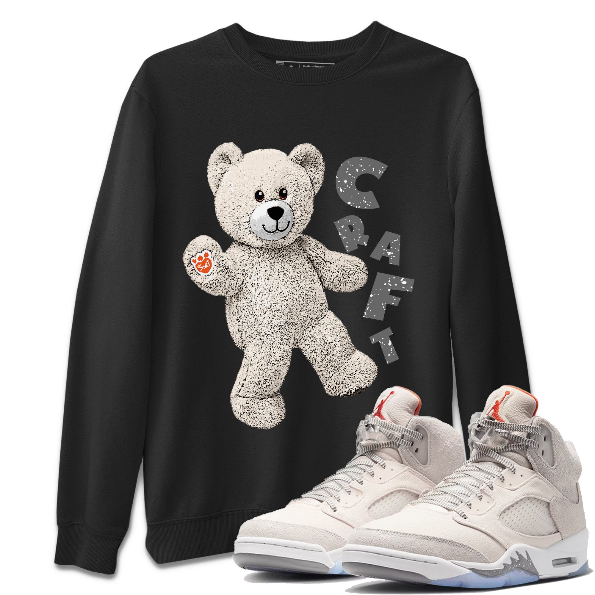 Air Jordan 5 Craft Sneaker Match Tees Hello Bear Streetwear Sneaker Shirt Air Jordan 5 Craft Tee Unisex Shirts Black 1