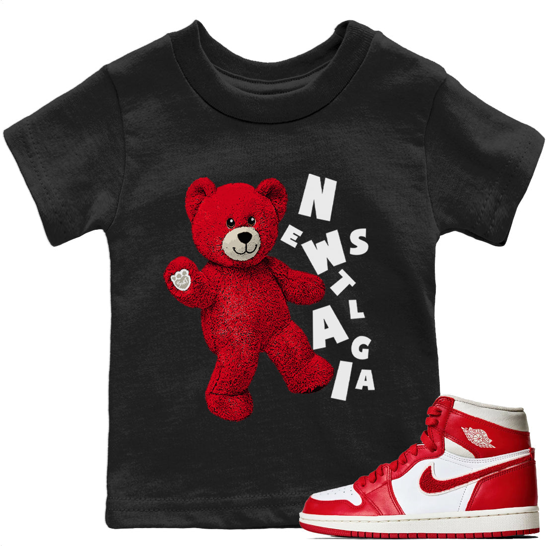 Jordan 1 Newstalgia Sneaker Matching T-Shirt Hello Bear Sneaker Tees Jordan 1 Newstalgia Sneaker Release Tees Kids Shirts