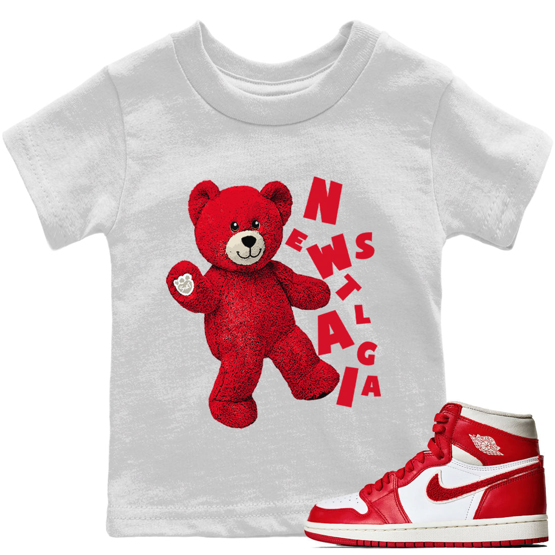 Jordan 1 Newstalgia Sneaker Matching T-Shirt Hello Bear Sneaker Tees Jordan 1 Newstalgia Sneaker Release Tees Kids Shirts