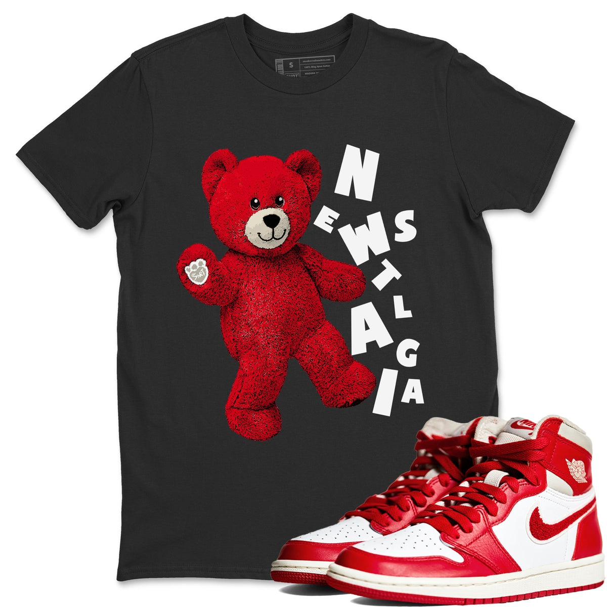 Jordan 1 Newstalgia Sneaker Matching T-Shirt Hello Bear Sneaker Tees Jordan 1 Newstalgia Sneaker Release Tees Crew Neck Tees