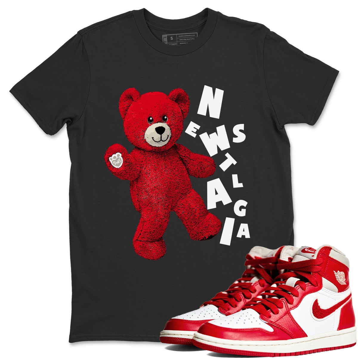 Jordan 1 Newstalgia Sneaker Matching T-Shirt Hello Bear Sneaker Tees Jordan 1 Newstalgia Sneaker Release Tees Crew Neck Tees